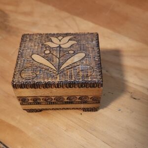 Handcrafted Wooden Trinket Box